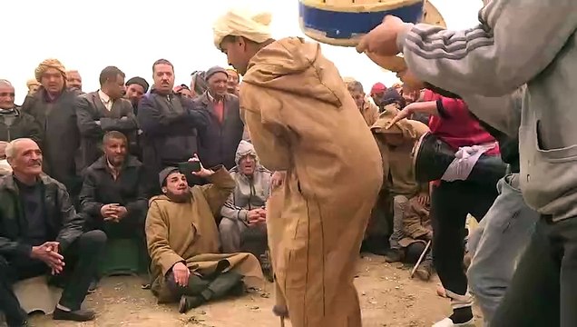 Danse Alaoui 128 , sous une tempête de sable رقص العلاوي رقادة , تحت عاصفة الرمال , Reggada ركادة