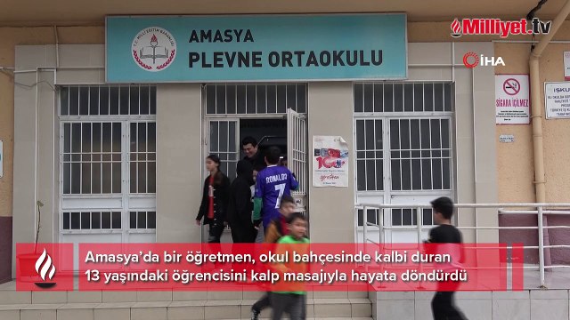 Okul bahçesinde öğretmen, kalbi duran öğrenciyi kurtardı