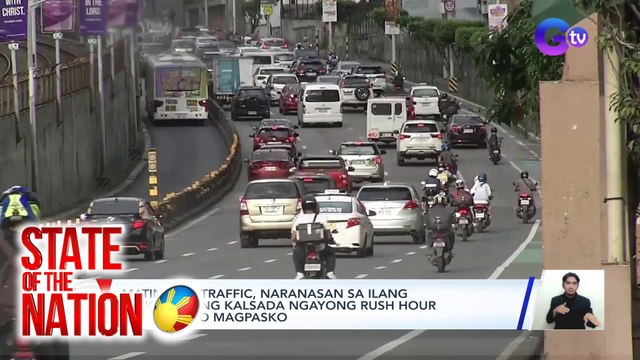 Matinding traffic, naranasan sa ilang pangunahing kalsada ngayong rush hour Friday bago magpasko | SONA