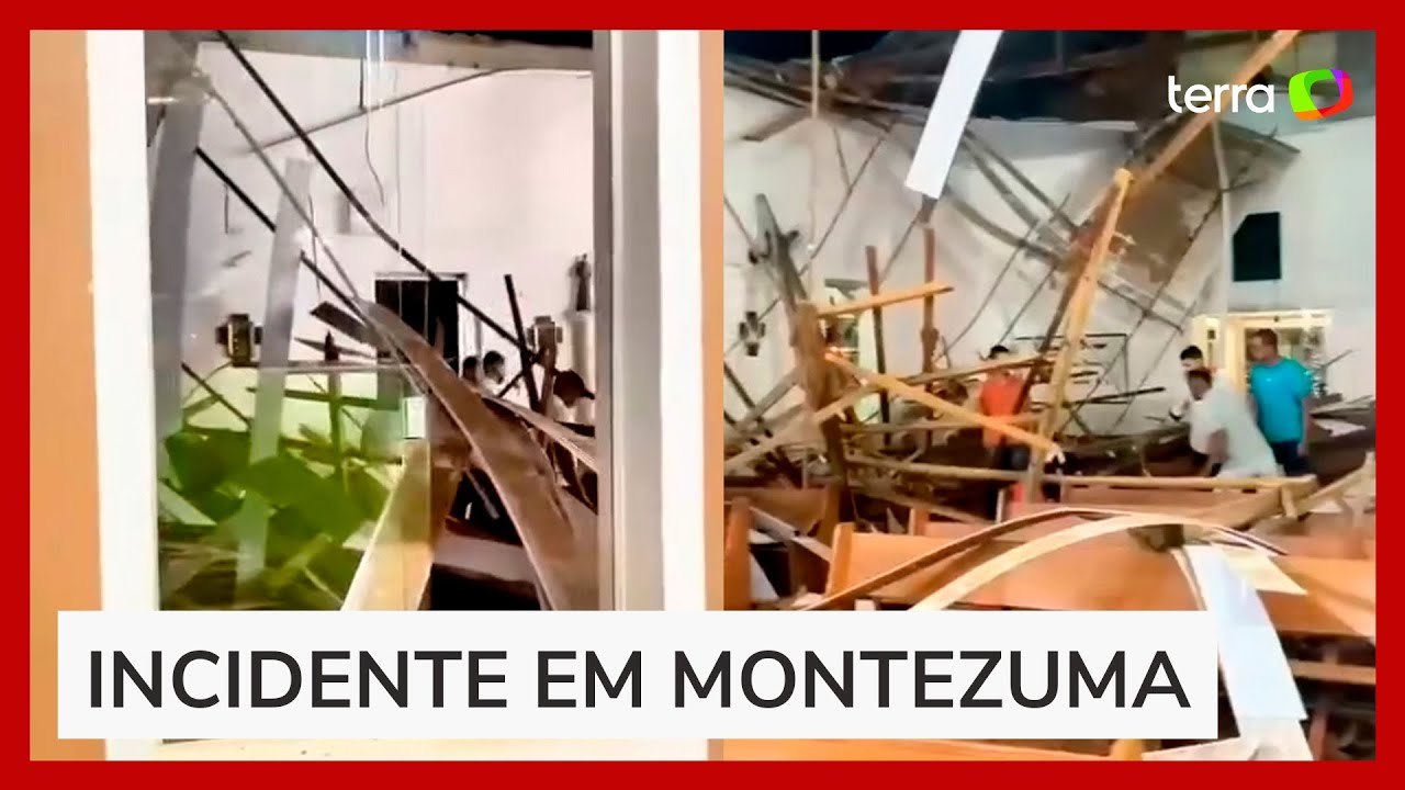 Teto de igreja desaba e deixa 80 feridos em Minas Gerais