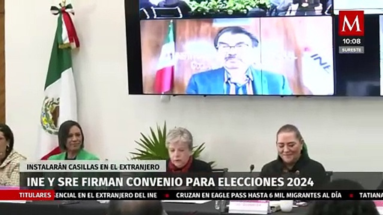 INE y SRE firman convenio para elecciones 2024; instalarán casillas en el extranjero