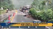 Fuertes lluvias en el interior del Perú bloquean carreteras e inundan viviendas