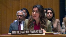 مندوبة الإمارات بمجلس الأمن: مشروع القرار يدعو لوقف الأعمال القتالية في غزة