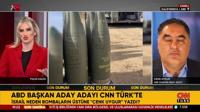 ABD başkan aday adayı CNN TÜRK'te: İsrail neden bombaların üstüne 'Cenk Uygur' yazdı?