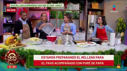 Prepara rico Pavo relleno acompañado de puré para esta Navidad