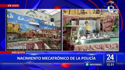 Navidad 2023: PNP elabora nacimiento mecatrónico en Arequipa