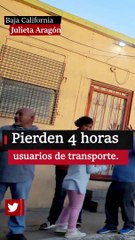 Pierden 4 horas usuarios de transporte.