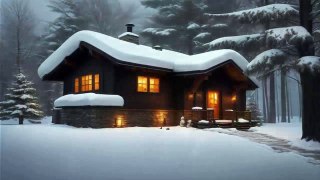 Relaxing Blizzard Ambience Cozy Crackling Fireplace and Snowstorm Sounds for Sleep