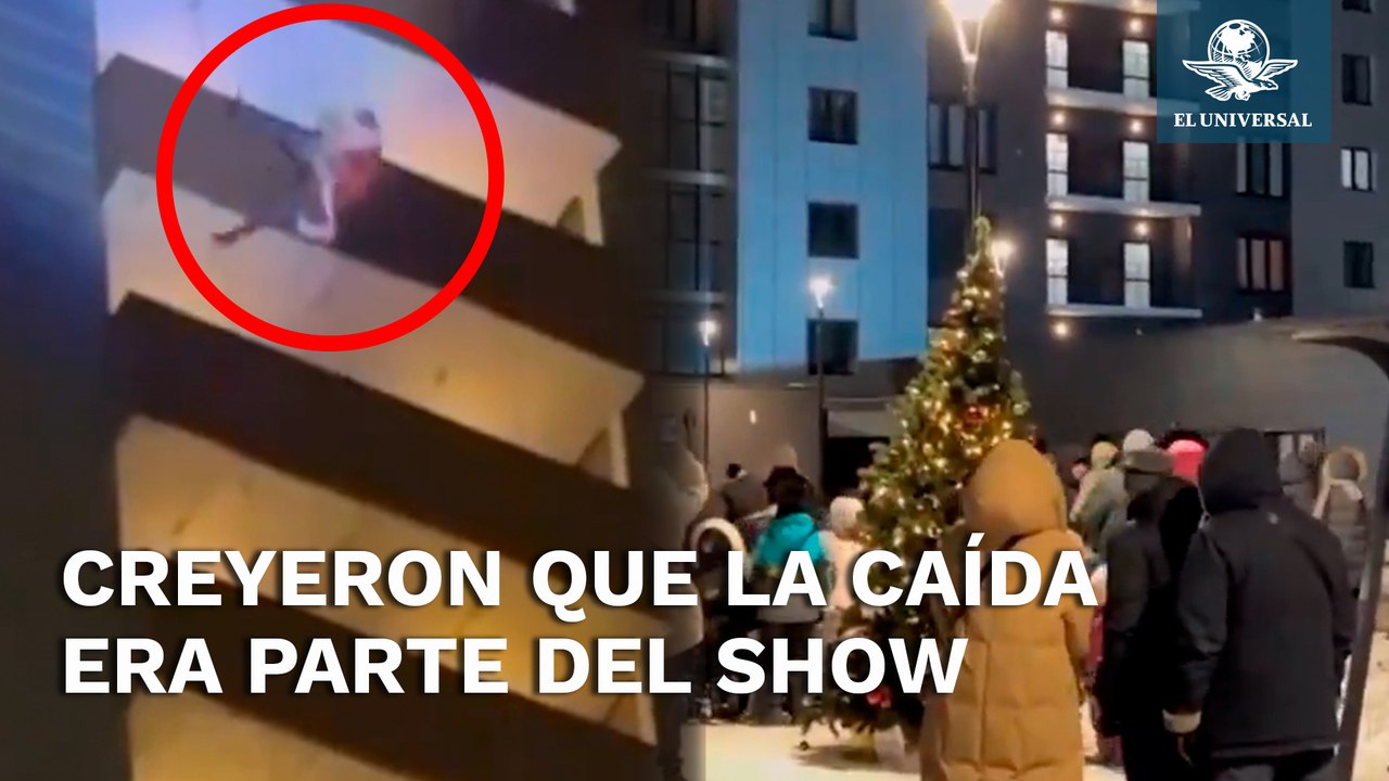 Santa Claus cae desde el piso 24 al vacío durante un espectáculo ...