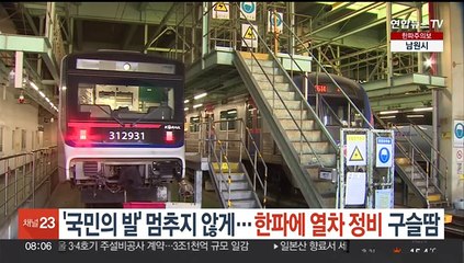 '국민의 발' 멈추지 않게…한파에 열차 정비 구슬땀