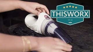 ThisWorx Car Vacuum Cleaner - Car Accessories - Small 12V High Power Handheld Portable Car Vacuum wAttachments 16 Ft Cord  Bag - Detailing Kit Essentials for Travel RV Camper  Automotive