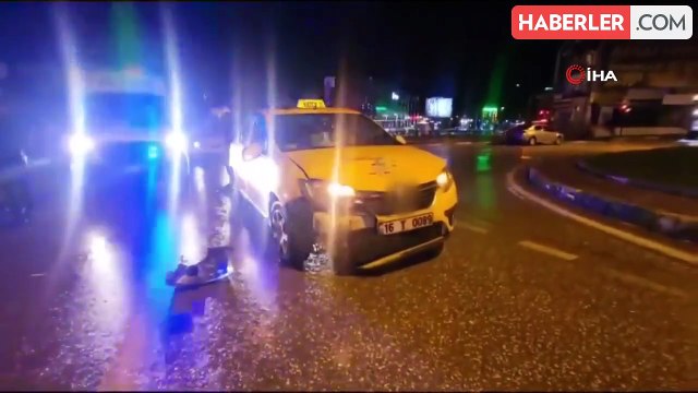 Yolun karşısına geçmeye çalışan şahsa ticari taksi çarptı: 1 yaralı