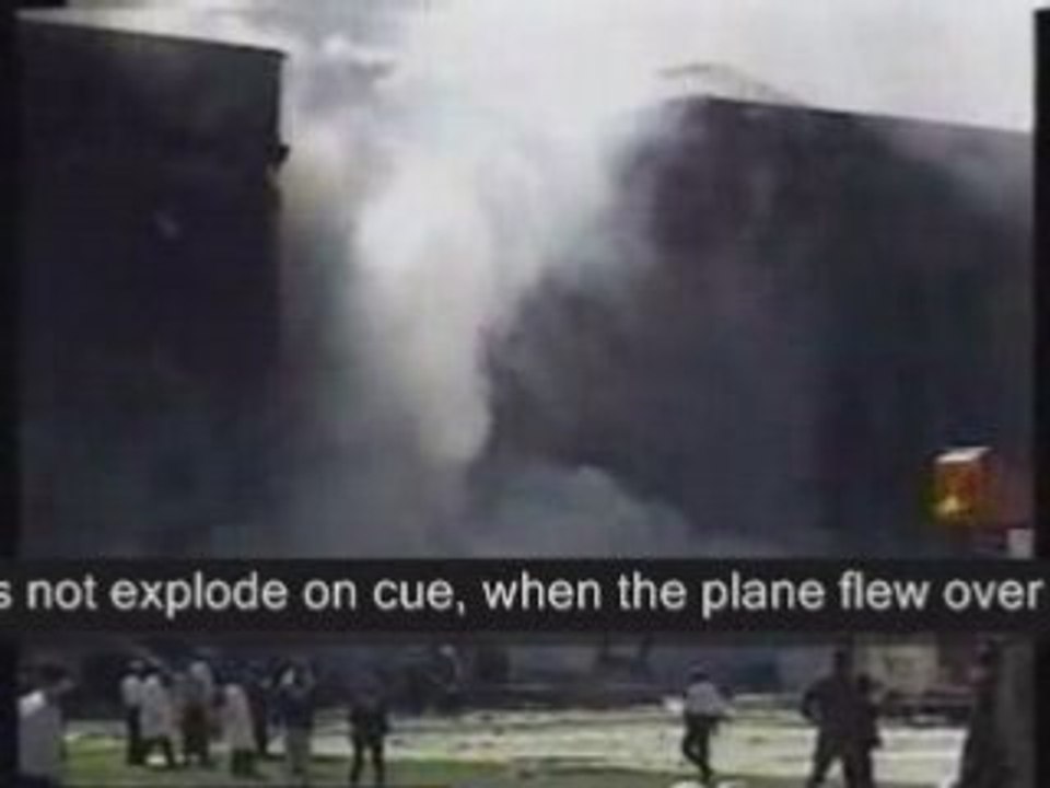 Unexploded barrels rolling off Pentagon Roof on 9/11