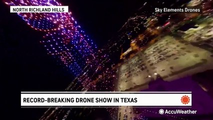 Massive holiday drone show in Texas breaks world records