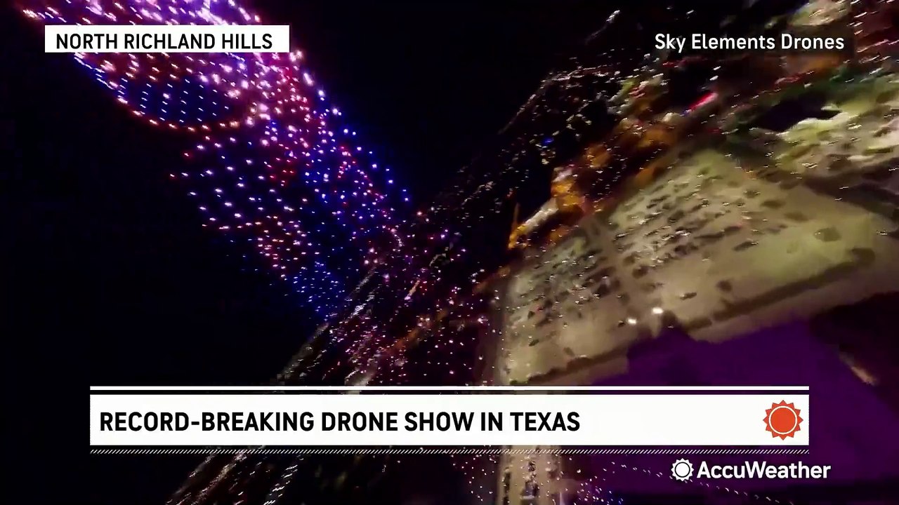 Massive holiday drone show in Texas breaks world records