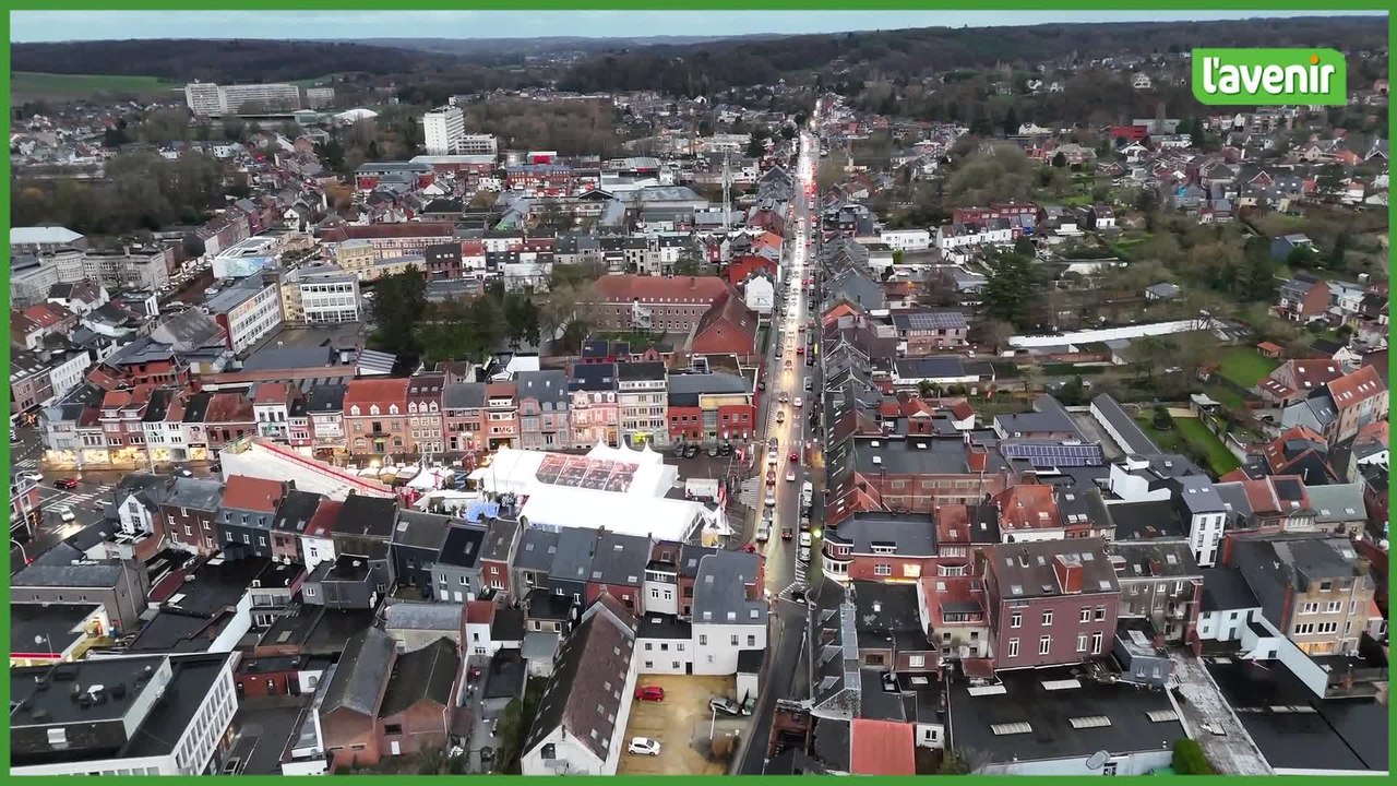 Le Brabant wallon vu du ciel : Wavre et son marché de Noël