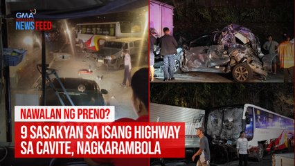 Download Video: Nawalan ng preno? 9 sasakyan sa isang highway sa Cavite, nagkarambola | GMA Integrated Newsfeed