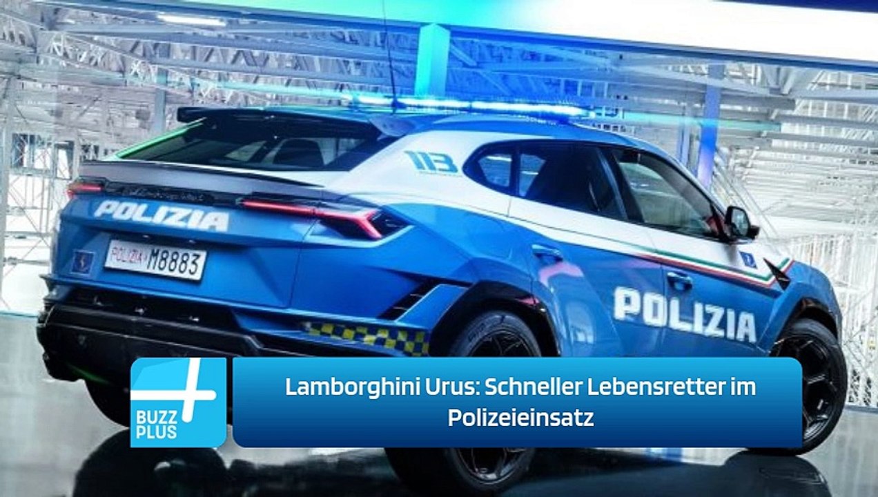 Lamborghini Urus: Schneller Lebensretter im Polizeieinsatz