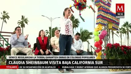 Download Video: Claudia Sheinbaum refuerza compromisos en Baja California Sur durante su precampaña