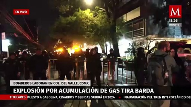 Registran explosión por acumulación de gas en la Colonia Del Valle, CdMx