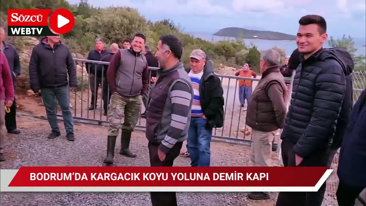 Bodrum'da Kargıcak Koyu yoluna demir kapı