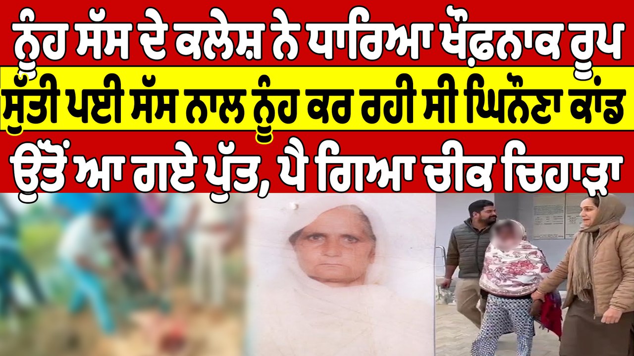 ਨੂੰਹ ਸੱਸ ਦੇ ਕਲੇਸ਼ ਨੇ ਧਾਰਿਆ ਖੌਫ਼ਨਾਕ ਰੂਪ, ਸੁੱਤੀ ਪਈ ਸੱਸ ਨਾਲ ਨੂੰਹ ਕਰ ਰਹੀ ਸੀ ਘਿਨੌਣਾ ਕਾਂਡ |OneIndia Punjabi