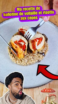 Ma recette de ballotine de volaille au chorizo et mon riz façon risotto ! ‍