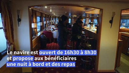 À Bordeaux, un bateau de croisière reconverti en centre d'accueil pour sans-abri
