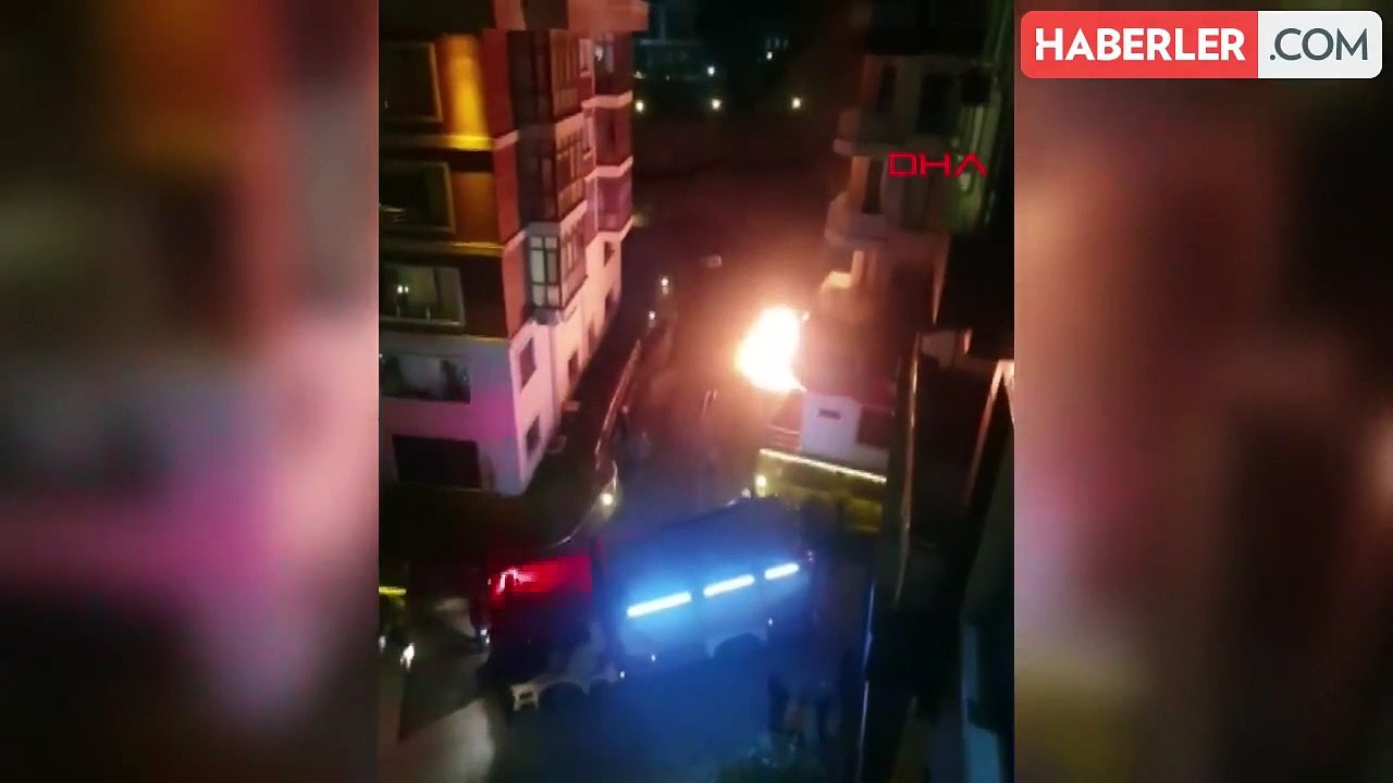 Düzce Belediye Başkanı Faruk Özlü'ye ait otomobil alev alev yandı