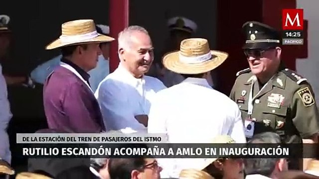 Rutilio Escandón reconoce esfuerzos de AMLO en la Inauguración del Tren Interoceánico