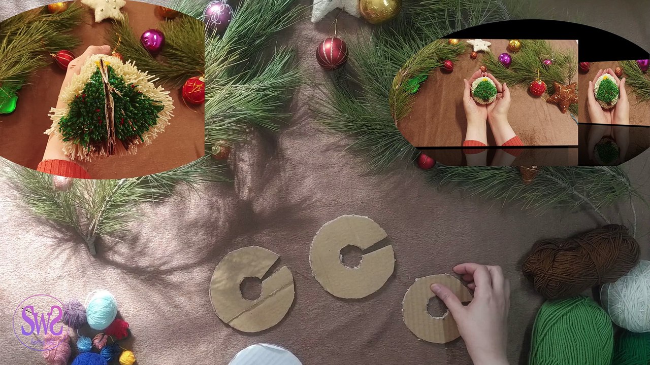✅ Make your Christmas tree more beautiful very easily/make a Pom Pom maker Tutorial
