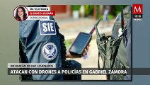 Atacan con drones a policías en caseta de vigilancia de Gabriel Zamora, Michoacán