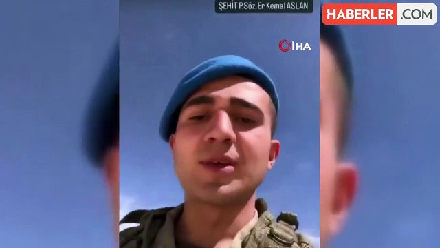 Elazığlı Şehit Aslan'ın şehit olursam diyerek komutanına gönderdiği görüntü duygulandırdı