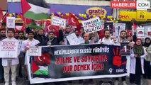 EDİRNE VE TEKİRDAĞ'DA İSRAİL PROTESTOSU; ÇOCUK ÖLÜMLERİ CANLANDIRILDI