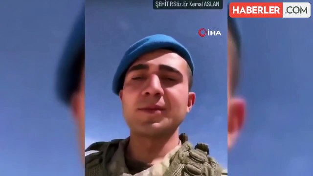 Elazığlı Şehit Aslan'ın şehit olursam diyerek komutanına gönderdiği görüntü duygulandırdı
