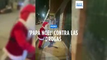 La Policía peruana se disfraza de Papá Noel y detiene a varios traficantes de droga