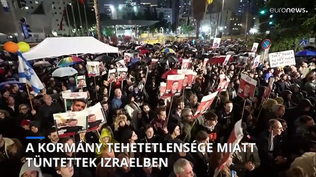 Újabb kormányellenes tüntetés Tel-Avivban