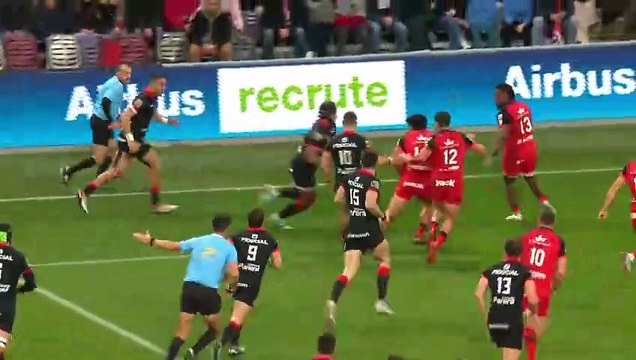 TOP 14 - Essai de Dimitri DELIBES (ST) - RC Toulon - Stade Toulousain