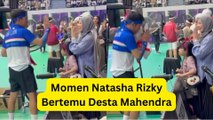 Momen Natasha Rizky Beri Semangat Desta Mahendra yang Sedang Tanding Tenis