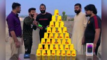 Break the pyramid and win iphone  Ateeq Chaudhry