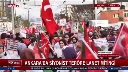 Ankara'da Büyük Gazze Yürüyüşü ve Eylemi