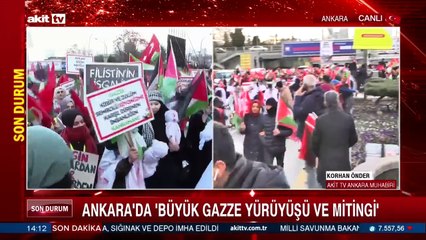 Ankara'da Büyük Gazze Yürüyüşü ve Eylemi