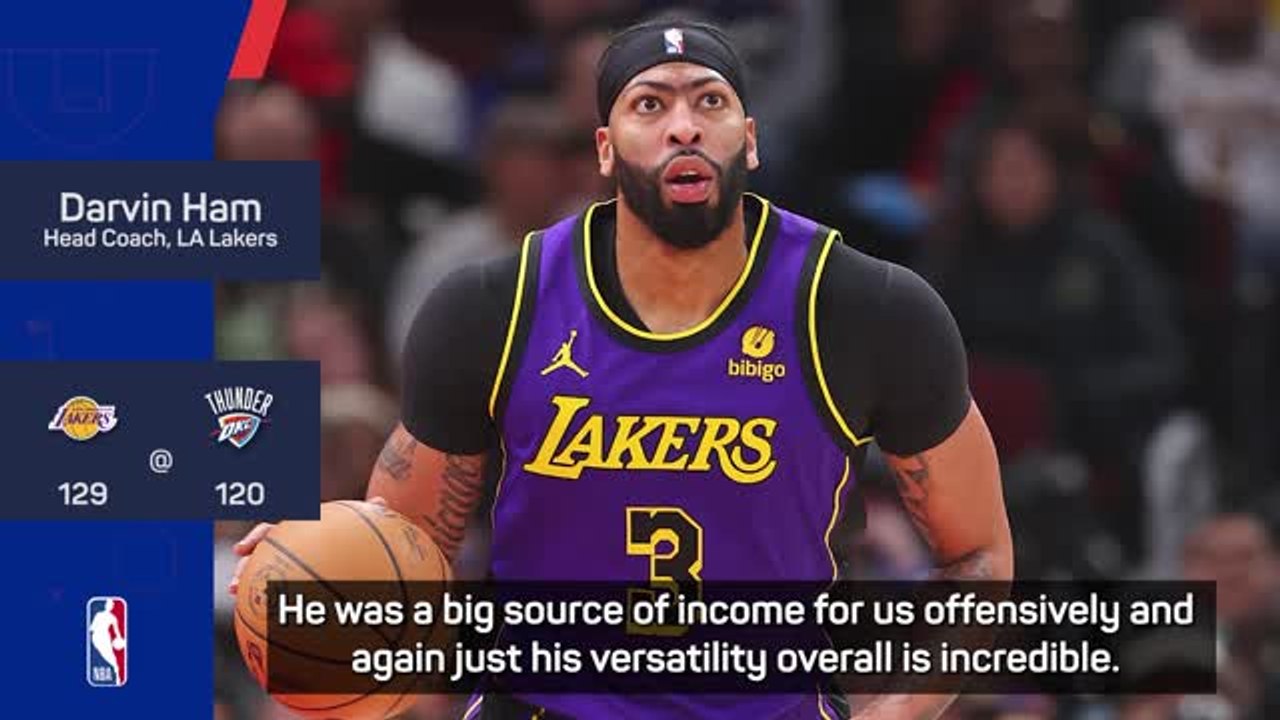Davis' versatility key to Lakers win over Thunder says coach Ham