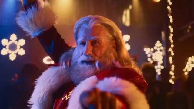 John Travolta dances as Santa on Staying Alive - saturday night fever