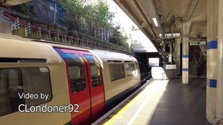 London Underground District and Piccadilly Line trains at Acton Town - November 2022