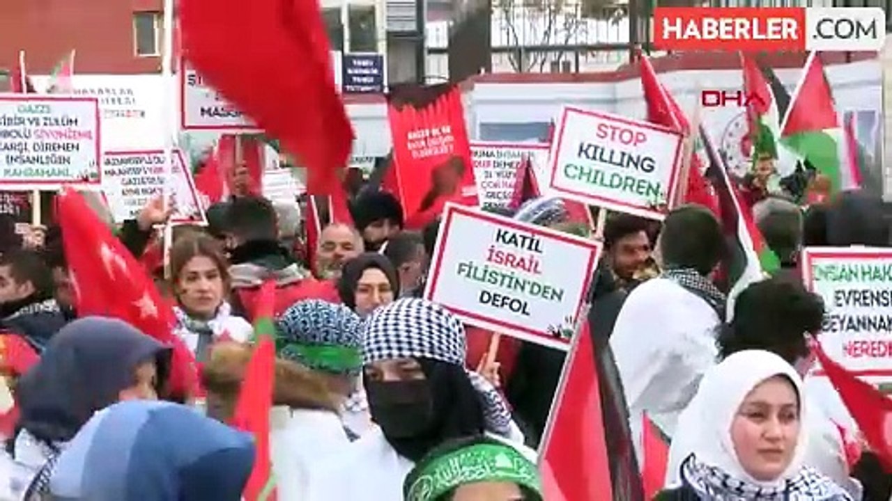 Ankara'da 'Gazze'ye destek' mitingi