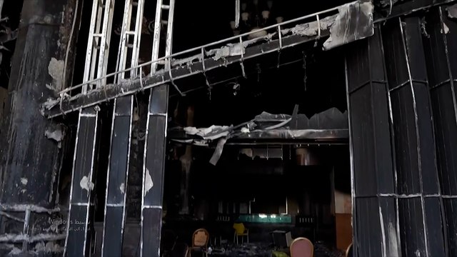 مشاهد الدمار والحريق في مستشفى القدس بتل الهوى بعد انسحاب قوات الاحتلال