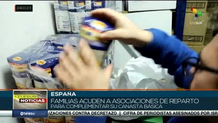 España: Familias acuden a asociaciones de reparto para complementar canasta básica