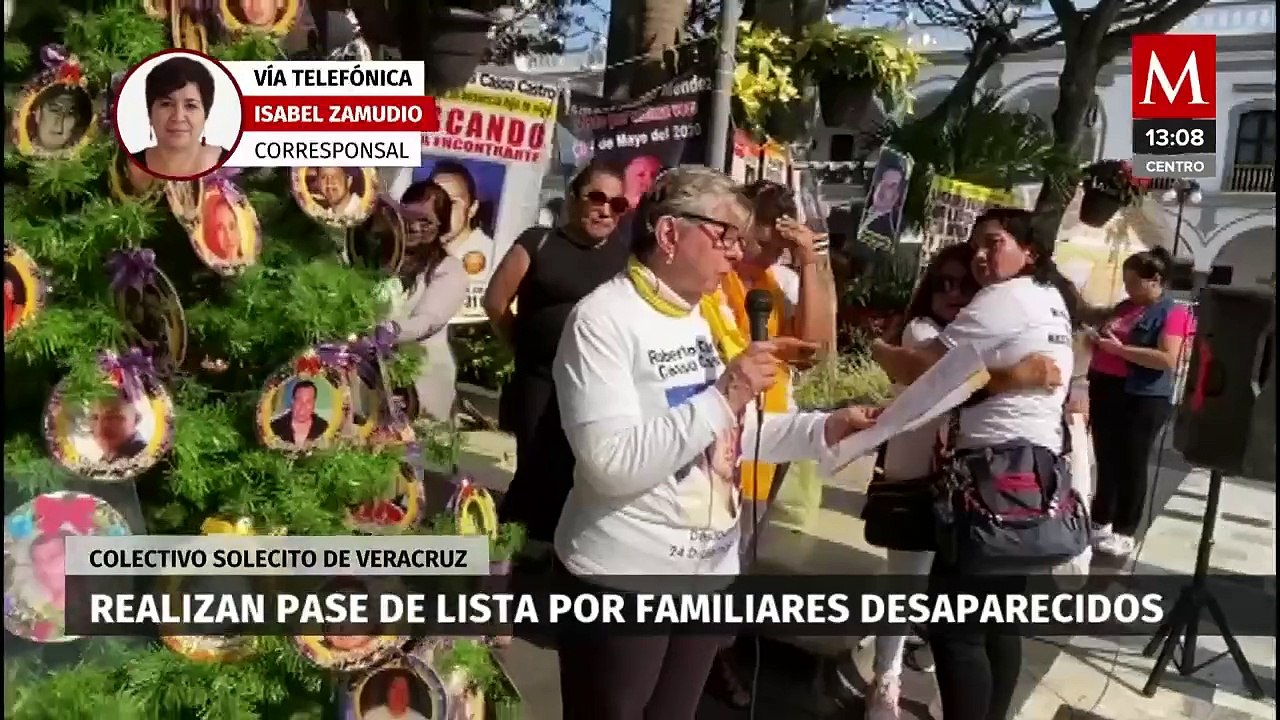 Colectivo Solecito de Veracruz coloca 'Árbol del dolor' en memoria de familiares desaparecidos