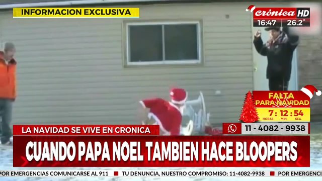 Navidad: los mejores bloopers de Papá Noel